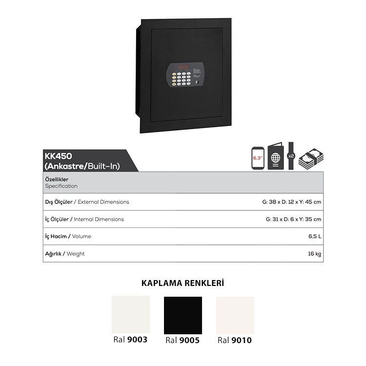 Kale  ev ofis tipi kasa kilit detay