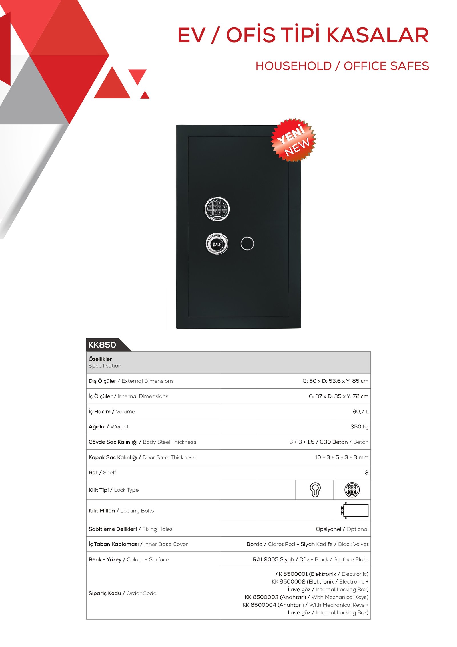 Kale  ticari tip kasa güvenlik sistemi