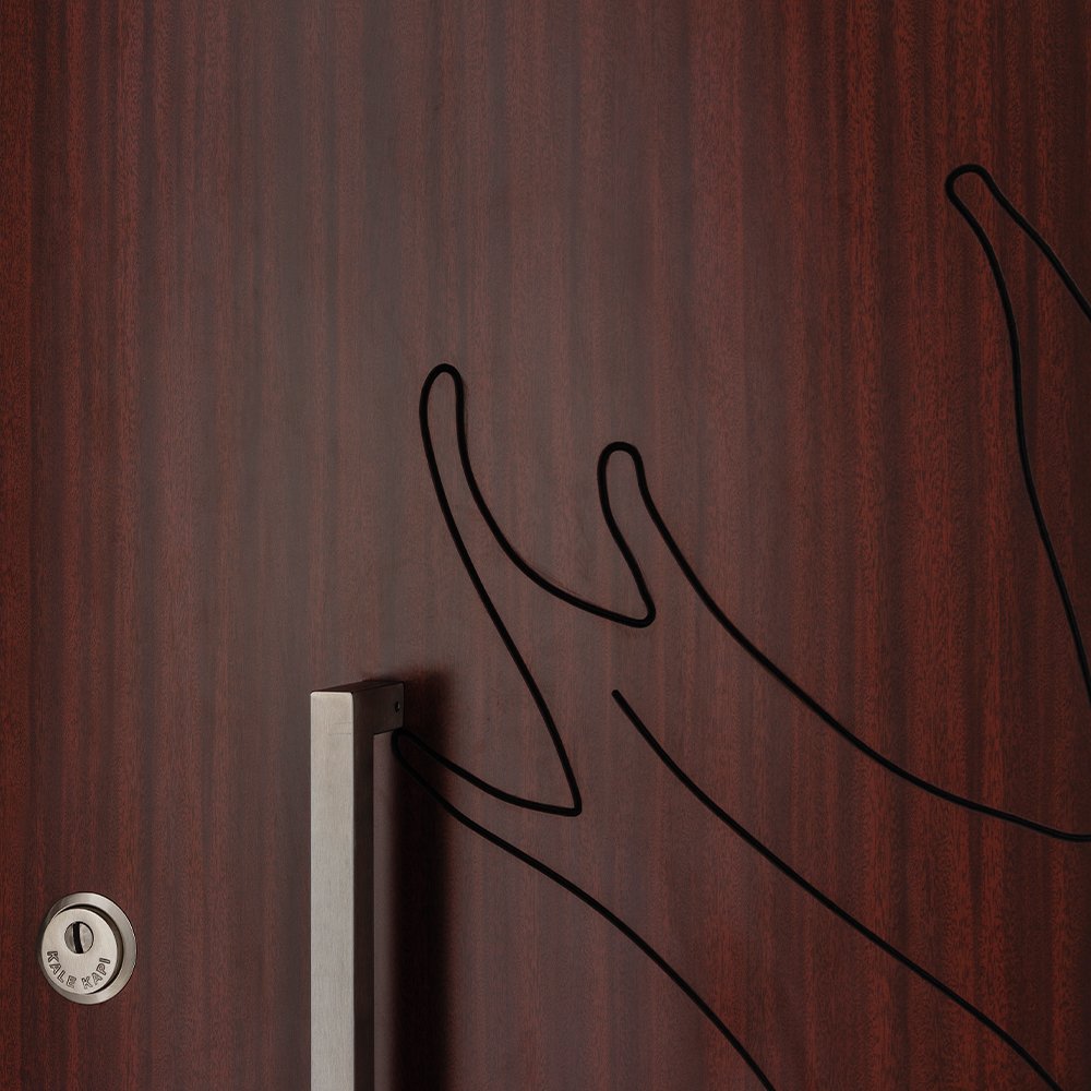 Kale LEAFY çelik kapı detay görünüm